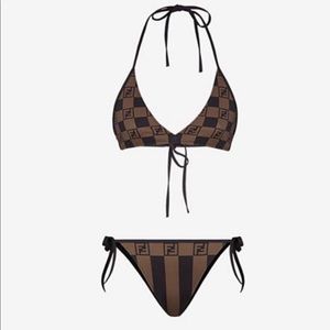 Brown Lycra fendi bathing suit (NEVER WORN)